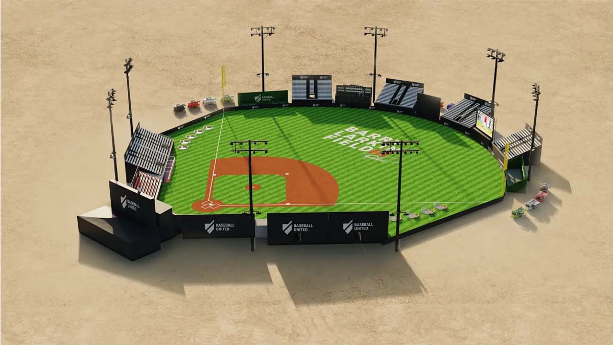 Baseball United presenta un innovador espacio deportivo: El primer estadio de béisbol profesional en el Medio Oriente, ubicado en Dubái.